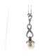 Necklace for women with a fancy articulated pendant 10mm pearl 0.42 carats diamonds G-VS1