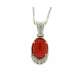 Collana corallo rosso carati 2,08 diamanti carati 0,13 G-VS1