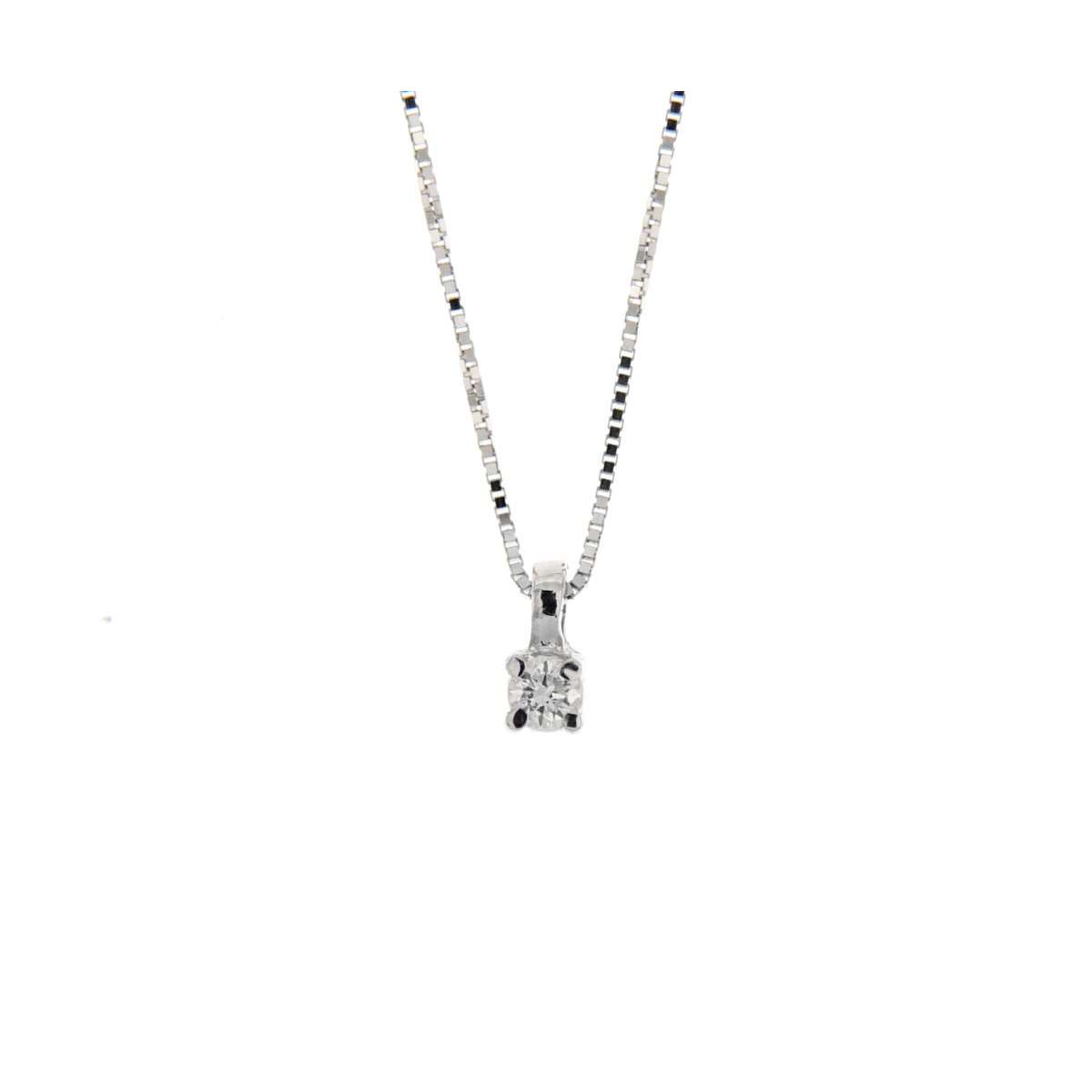 Solitaire necklace 0.05 carats diamond G-VS1
