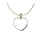 Women's necklace in white gold heart-shaped pendant diamonds 0.34 g-vvs1