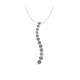 Sinuous necklace handmade white gold diamonds carat 0.45 G-VS1