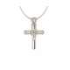 Necklace with cross in white gold and 0.05 g-vs1 carat diamonds