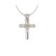 Collana con croce in oro bianco e diamanti ct. 0.05 g-vs1