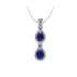 Collana zaffiri blu a goccia ct 1.58 e diamanti ct. 0.20 g-vs1