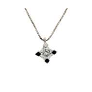 Collana  punto luce oro bianco diamante carati 0,40 G-VS1 Collana  punto luce oro bianco diamante carati 0,40 G-VS1