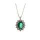 Necklace emerald 0.60 cts. 0.26 carats diamonds G-VS1