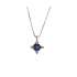 Collana zaffiro blu ct 0,22 diamanti carati 0,02 G-VS1