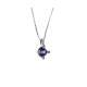 Blue sapphire necklace 0.22 ct diamonds 0.02 ct G-VS1