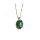 Necklace emerald 0.60 cts. 0.10 carats diamonds G-VS1