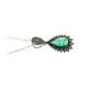 Necklace with teardrop emerald carat 2.63 carat diamonds 0.35 G-VS1