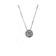 Collana  punto luce a cipollina oro bianco diamante IGI carati 0,27 E-VS2  Collana  punto luce a cipollina oro bianco diamante IGI carati 0,27 E-VS2