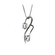 Collana con acquamarina carati 0.70 diamante  0,015 G-VS1 Collana con acquamarina carati 0.70 diamante  0,015 G-VS1