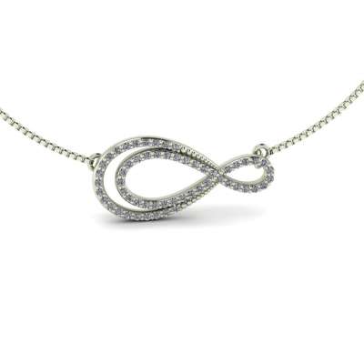 Infinite necklace for women diamonds ct 0.21g-vs1