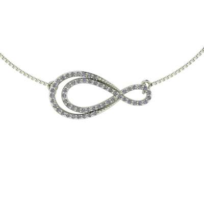 Infinite necklace for women diamonds ct 0.21g-vs1