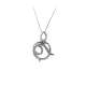 White gold necklace 0.03 carats diamonds F-VVS1