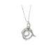 White gold necklace 0.03 carats diamonds F-VVS1