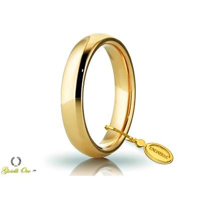 Yellow gold comfort fit wedding ring 4mm