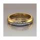 Wedding ring Dante and Beatrice white gold half moon diamond setting 0.13 carats G-VS1