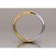 White and yellow gold handcrafted wedding ring Paolo and Francesca