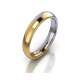 White and yellow gold handcrafted wedding ring Paolo and Francesca