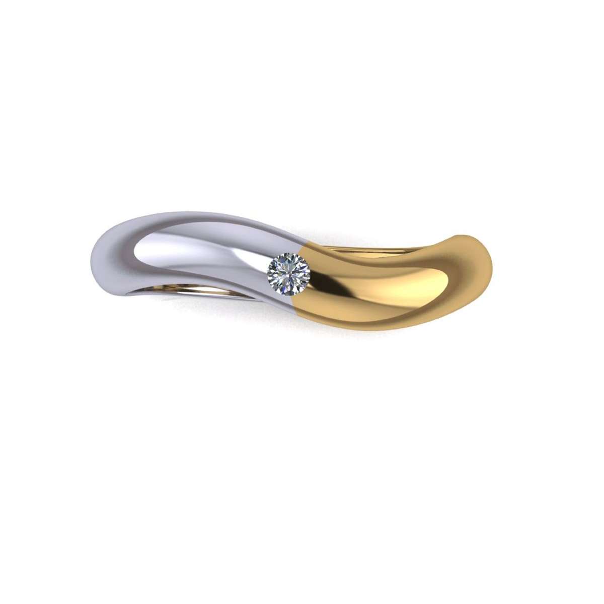 Wedding ring Orlando and Angelica 0.03 G-VVS1 carats diamond