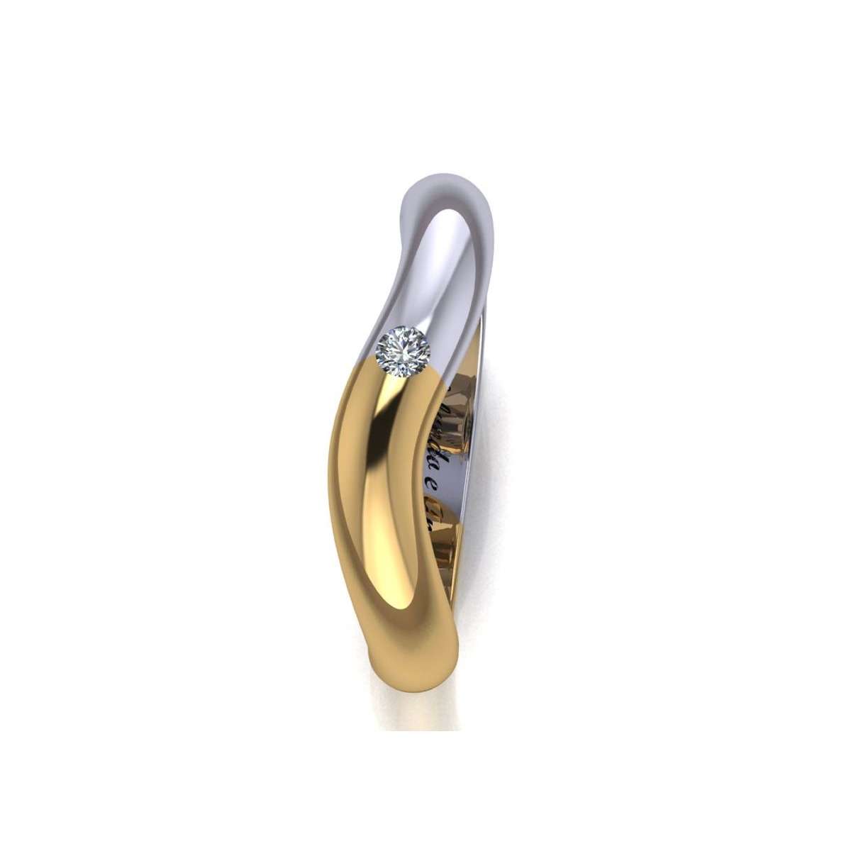 Wedding ring Orlando and Angelica 0.03 G-VVS1 carats diamond