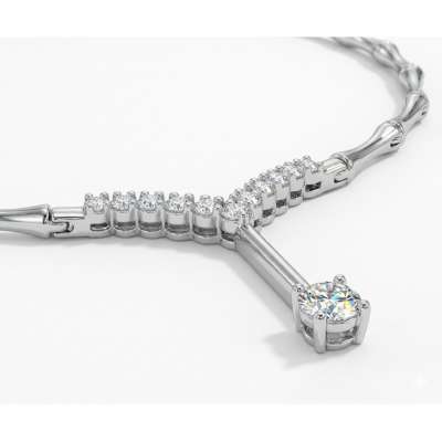 Girocollo semirigido con diamanti carati 0,16 G-VVS1