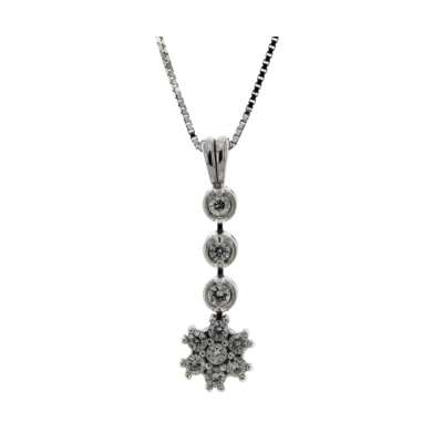Necklace 0.25 carats diamonds G-VS1