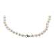 Pearl choker 8mm white gold central clasp 0.02 carats diamonds G-VS1