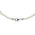 Pearl choker with white gold central Springring clasp 0.03 carats diamonds G-VS1