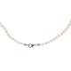 Pearl choker with white gold central Springring clasp 0.03 carats diamonds G-VS1