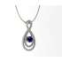 Collana infinito zaffiro blu ct 0.38 diamanti ct 0.21g-vs1