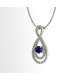 Collana infinito zaffiro blu ct 0.38 diamanti ct 0.21g-vs1