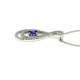 Collana infinito zaffiro blu ct 0.38 diamanti ct 0.21g-vs1