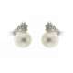 Orecchini con perle mm 7,50 e diamanti carati 0,12 G-VS1