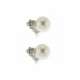 Earrings pearls 7.50mm 0.12 carats diamonds G-VS1 