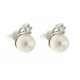 Earrings pearls 7.50mm 0.12 carats diamonds G-VS1 