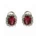 Orecchini con rubellite ct 2,50 e diamanti Ct.0.84 G-VS1