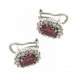 Earrings rubellite 2.50 cts. 0.84 carats diamonds G-VS1