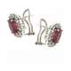 Earrings rubellite 2.50 cts. 0.84 carats diamonds G-VS1