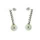 Earrings gray pearls 8.50 mm 0.42 carats diamonds G-VS1