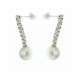 Earrings gray pearls 8.50 mm 0.42 carats diamonds G-VS1