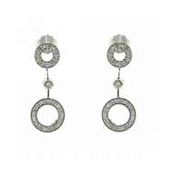 Orecchini in oro bianco con diamanti carati 0,34 G-VS1 Orecchini in oro bianco con diamanti carati 0,34 G-VS1