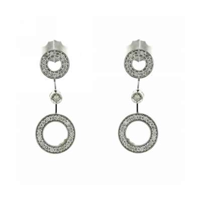 Dangling earrings 0.34 carats diamonds G-VS1