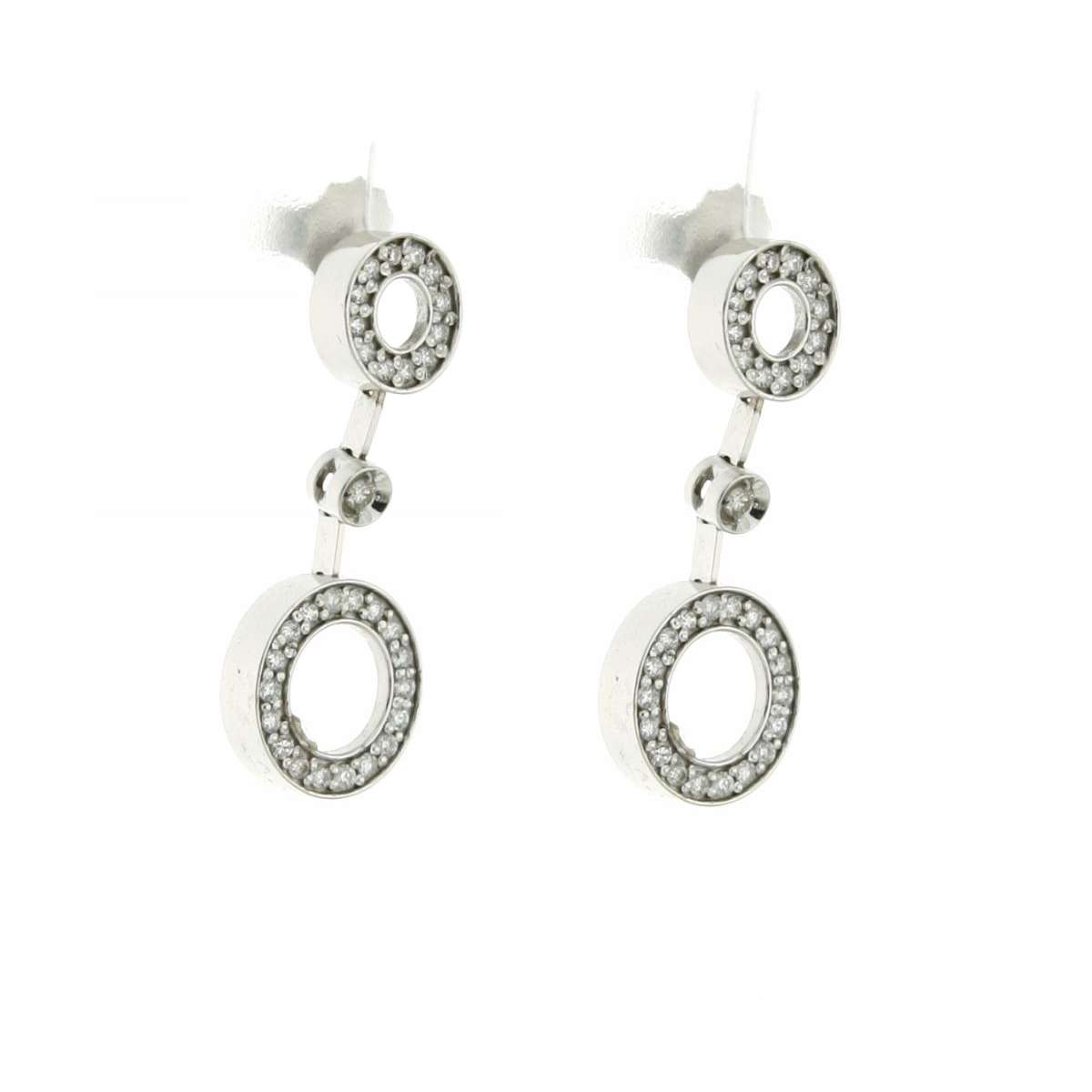 Dangling earrings 0.34 carats diamonds G-VS1