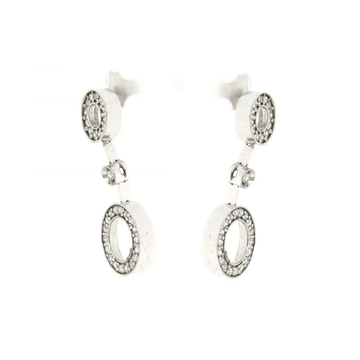 Dangling earrings 0.34 carats diamonds G-VS1