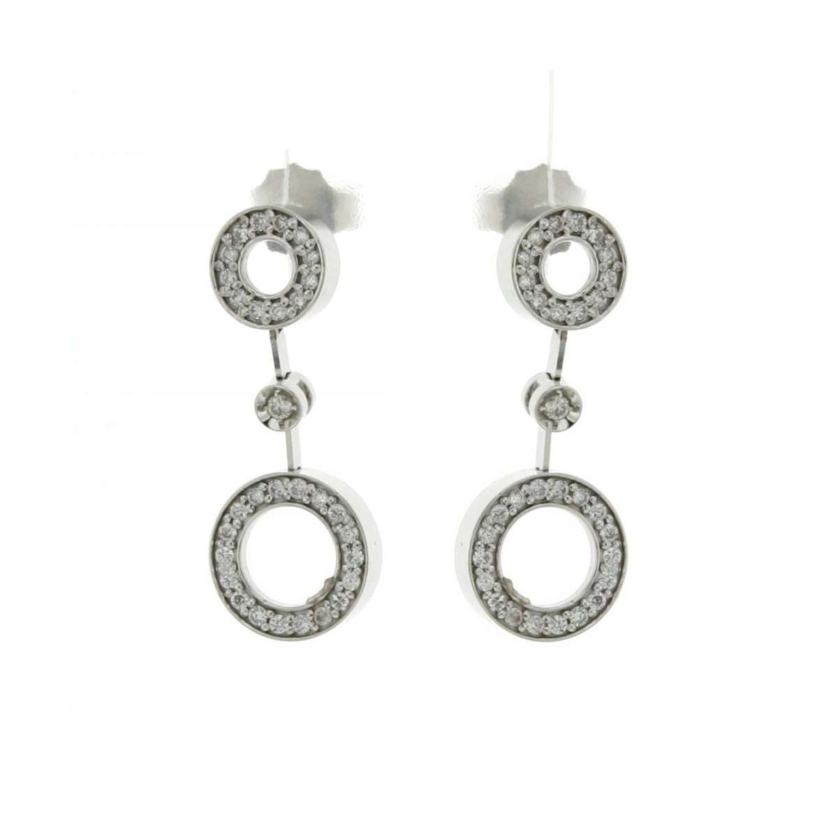 Dangling earrings 0.34 carats diamonds G-VS1