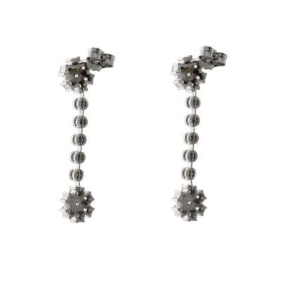 Dangling earrings 2.26 carats selected diamonds F-VVS1 