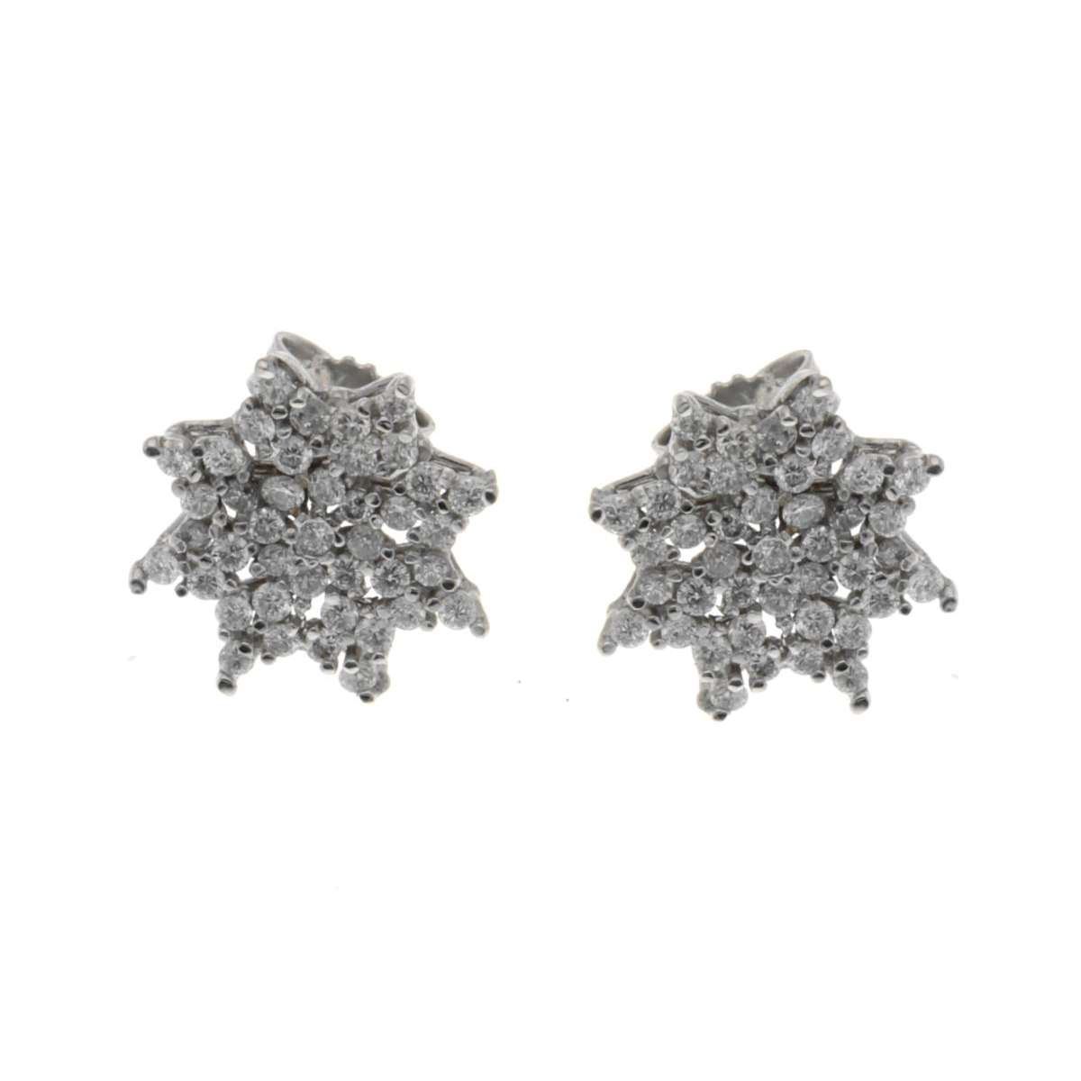 Fancy earrings 0.79 carats diamonds G-VS1 ideal