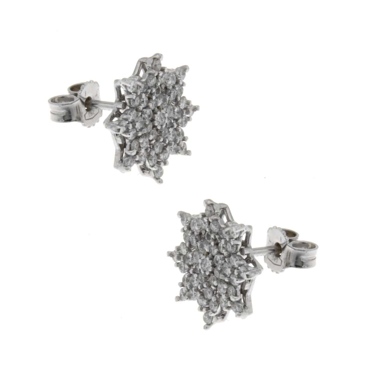 Fancy earrings 0.79 carats diamonds G-VS1 ideal